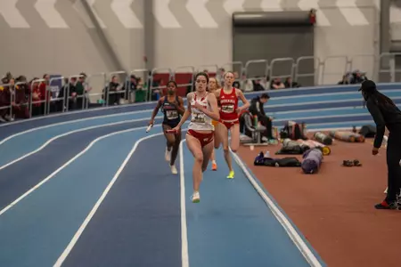 Emma Kruse sprints at the Wisconsin Windy City Invite