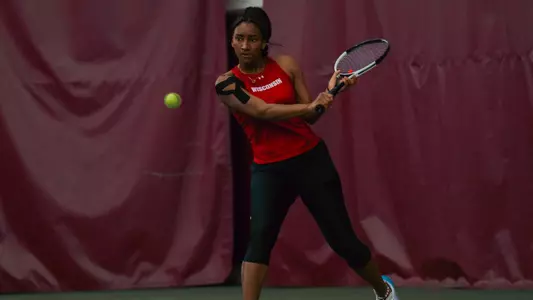 Ariel Johnson hits a return vs. Boston College