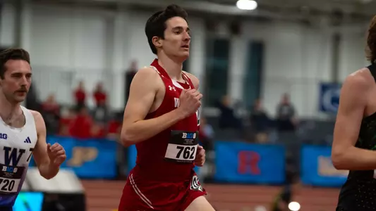 Bob running the 5k at Big Ten Indoors