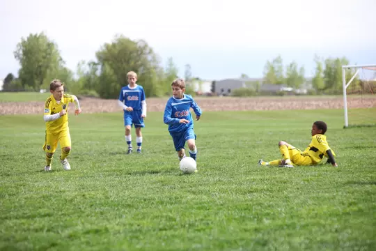 Gavin Morrissey playing soccer when he was younger