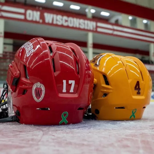 WHKY helmets green ribbon