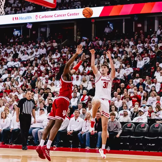 Nolan Winter hits the fadeaway against Indiana