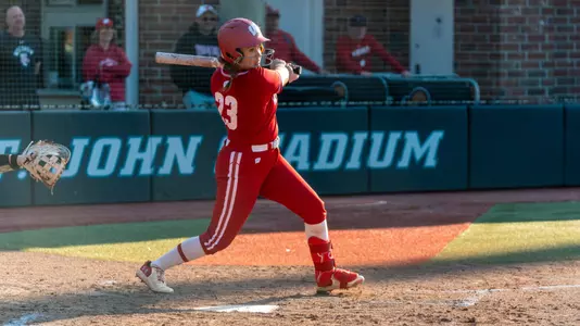 Hilary Blomberg collects a hit against Bowling Green