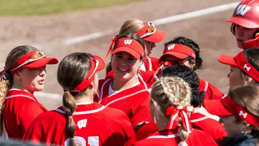 Badgers in the dugout against Northern Illinois