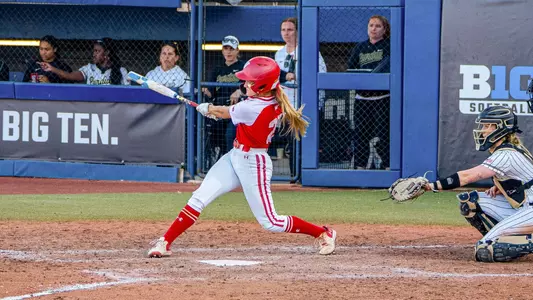 Molly Schlosser hits a double against Purdue at Devon Park