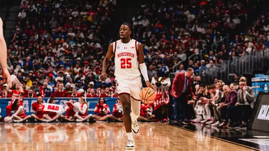John Blackwell brings the ball up court during Saturday's NCAA Tournament game against BYU