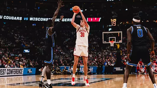 Nolan Winter takes a shot during Saturday's game against BYU in the NCAA Tournament