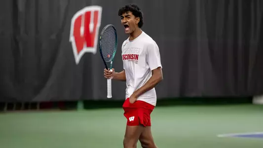 Sachiv Kumar celebrates a point