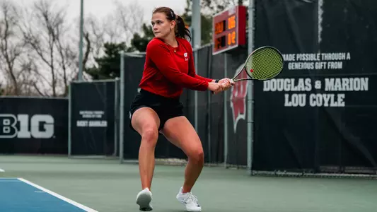 Sholkhova returns ball vs. Indiana