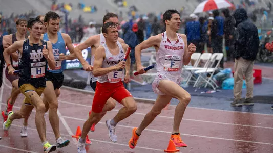Bob Liking running in the rain at the Penn Relays