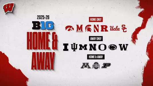 Wisconsin Men's Basketball Big Ten Opponents 2025-26 Headline Graphic
