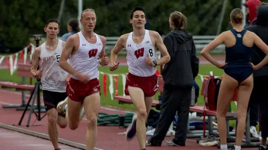 Bob Liking, Micah Wilson and Oliver Paleen running at the Badger Challenge