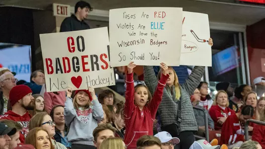 Crowd at men's hockey game