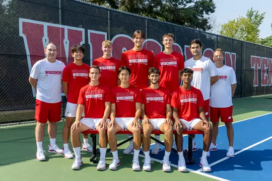 2024-25 Wisconsin Badger Men’s Tennis Team Photo, Wednesday, Sept. 11, 2024, in Madison, Wis. (Photo by David Stluka/Wisconsin Athletic Communications)