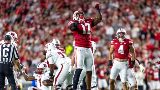 Darryl Peterson III for the Wisconsin Badgers during an NCAA college football game against the Miami Redhawks, Thurs., Aug. 28, 2025, in Madison, Wis. (Photo by David Stluka/Wisconsin Athletic Communications)