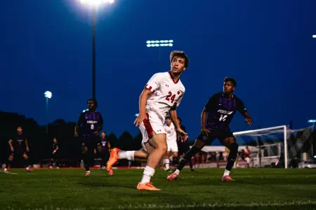 Caleb Capone looks for the ball