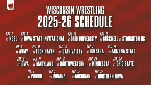Badger Wrestling Schedule 2025-26