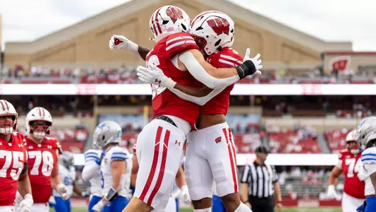 Lance Mason celebrates a touchdown