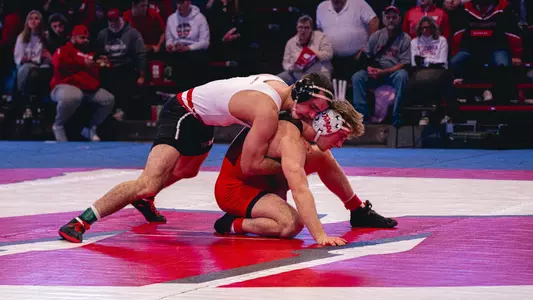 Luke Mechler wins his bout against Maryland