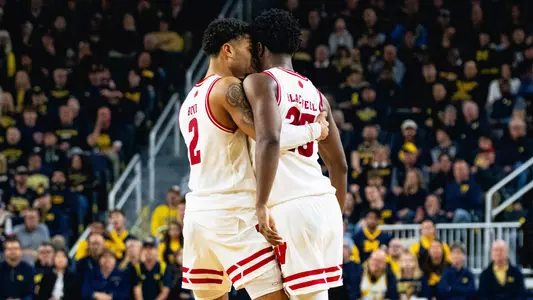 John Blackwell and Nick Boyd during Wisconsin's win at Michigan