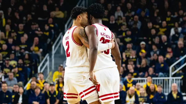 John Blackwell and Nick Boyd during Wisconsin's win at Michigan
