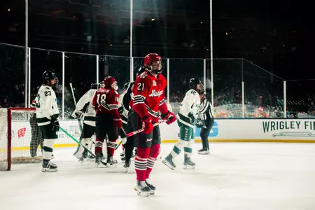 Ryan Botterill skating at Wrigley Field