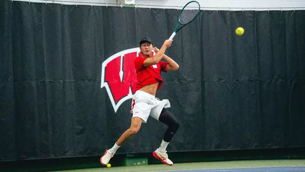 Edouard Aubert returns a shot at Big Ten Individuals