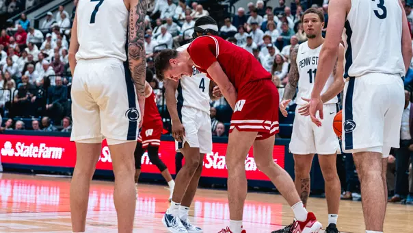 Nolan Winter celebrates slam at Penn State