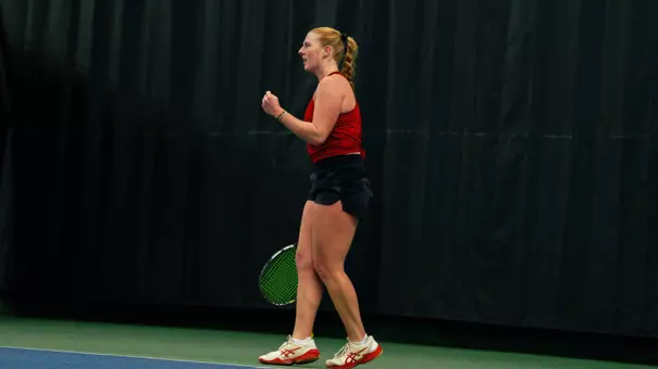 Ellison Reynoldson celebrates after a win