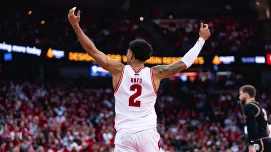 Nick Boyd crowd pumps against No. 5 Purdue