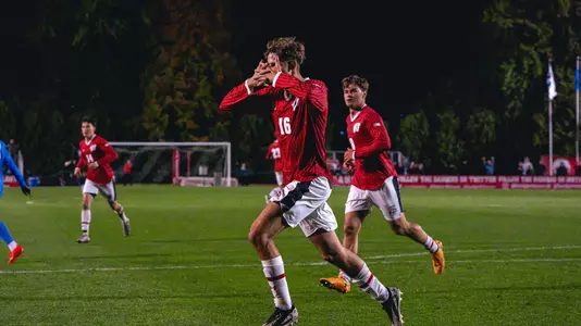 Roman Eisa celebrates goal against UCLA