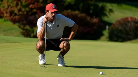 Jason Shwartz lines up a ball