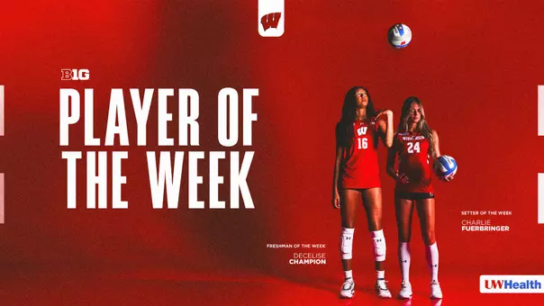 Charlie Fuerbringer and Decelise Champion Big Ten Honors Web Graphic