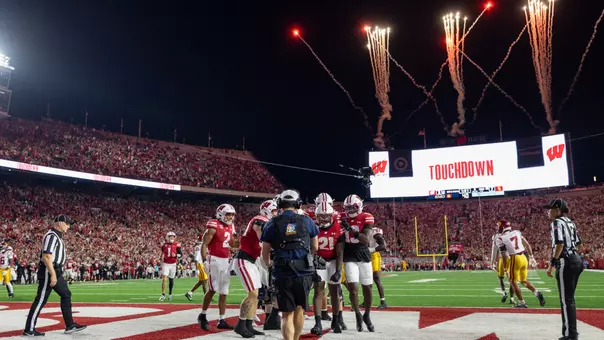 Wisconsin Badgers during a an NCAA Big Ten Conference college football game against USC Trojans, Sat., Oct. 24, 2026, in Madison, Wis. (Photo by David Stluka/Wisconsin Athletic Communications)