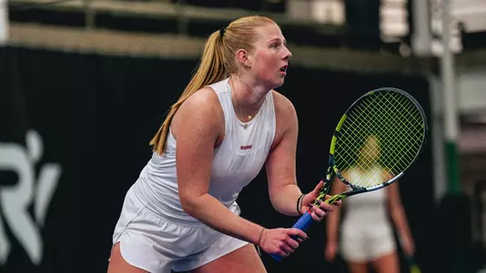 Ellie Reynoldson in doubles play