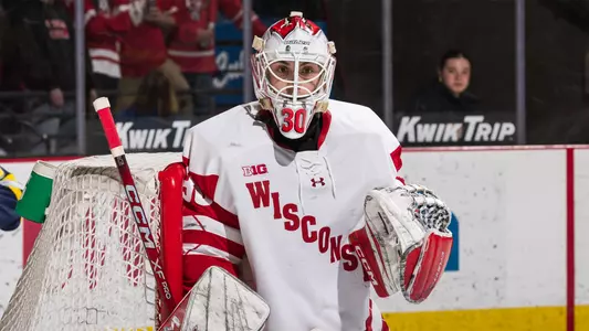Eli Pulver in net vs. Michigan