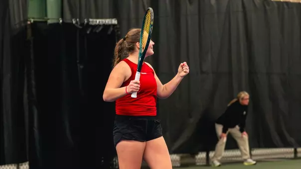 Ekaterina Ivanova celebrates after a win