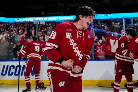 Wisconsin Men's Hockey vs Michigan State - 2026 NCAA Tournament Regional Final - Celebration
