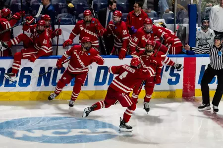 Wisconsin Men's Hockey vs Michigan State - 2026 NCAA Tournament Regional Final - Celebration