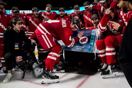 Wisconsin Men's Hockey vs Michigan State - 2026 NCAA Tournament Regional Final - Celebration