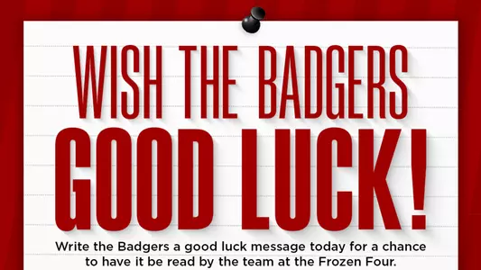 Badger men's hockey good luck