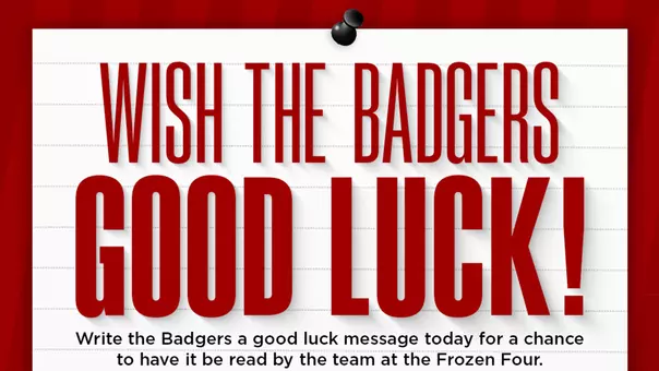 Badger men's hockey good luck