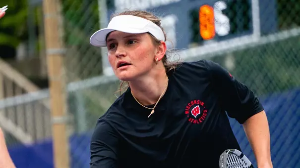 Kaja Jacobson during doubles play in Washington