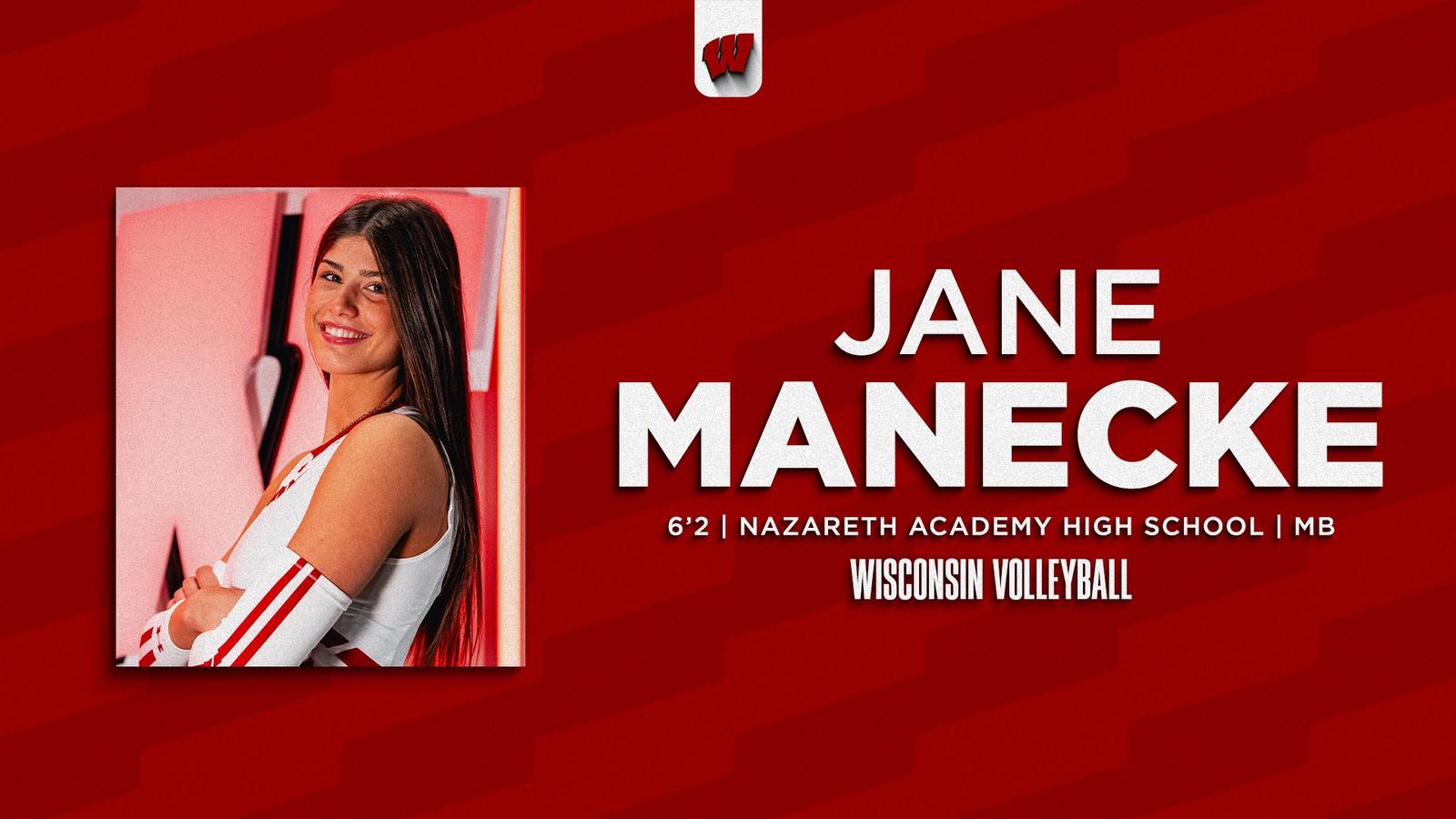 Wisconsin Volleyball Signs Middle Blocker Jane Manecke