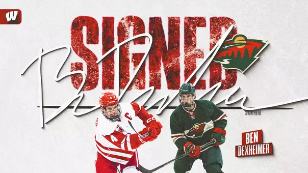 Ben Dexheimer Minnesota Wild signing graphic