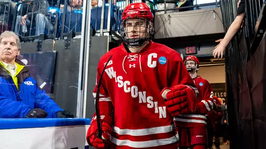 Ben Dexheimer entering the ice at the NCAA Tournament
