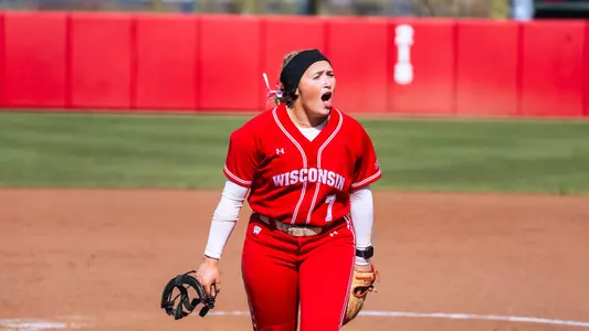 Kendra Lewis celebrates after defeating Michigan.