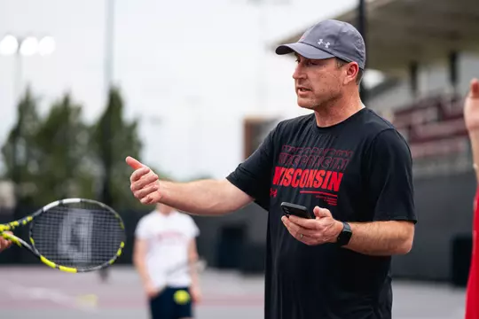 Men's tennis practices for the NCAA Tournament in Starkville, Miss.