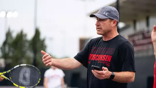 Men's tennis practices for the NCAA Tournament in Starkville, Miss.