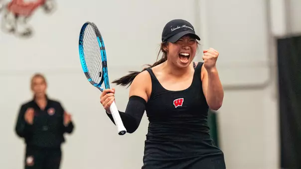 Tianna Rangan celebrates after a point